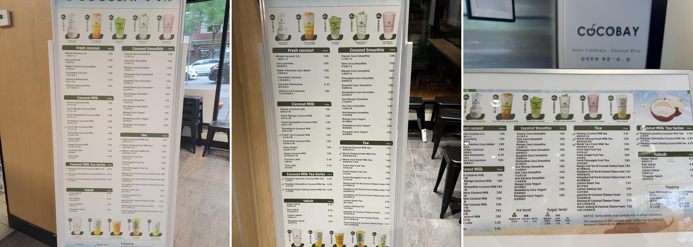 Cocobay 可可椰-Robson Menu