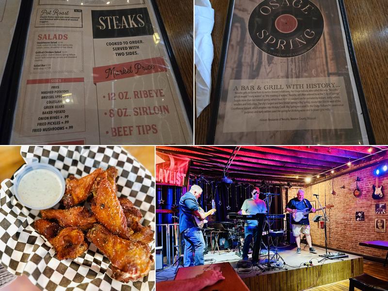 Osage Spring Menu