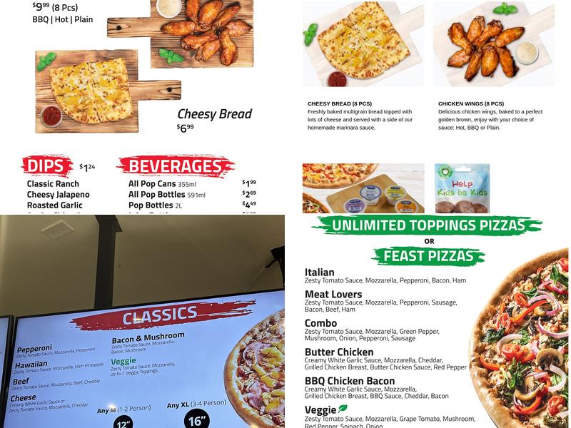 Freshslice Pizza Menu