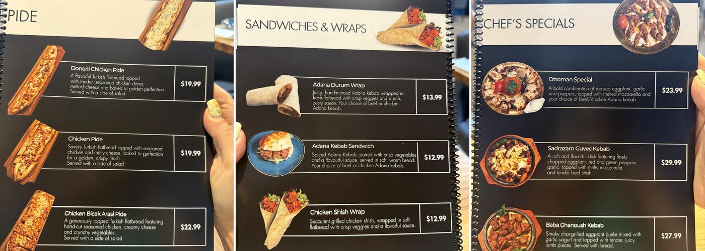 Ottoman Turkish Grill Menu