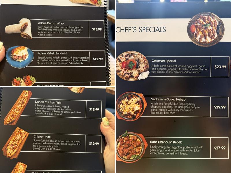 Ottoman Turkish Grill Menu