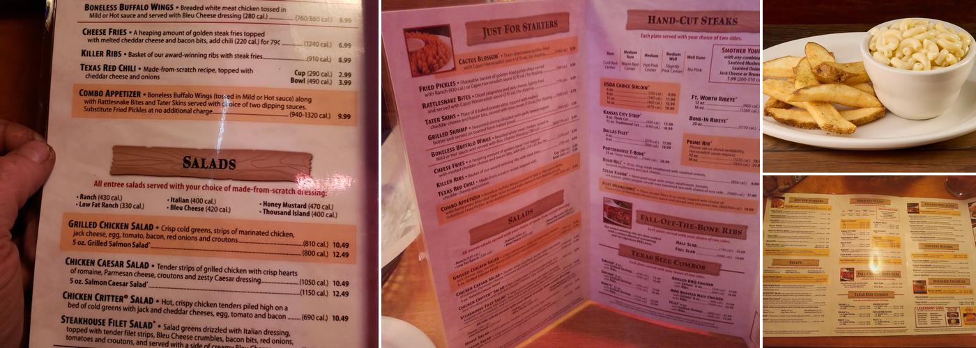 Texas Roadhouse Menu
