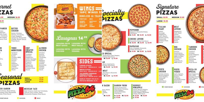 Pizza 64 Menu