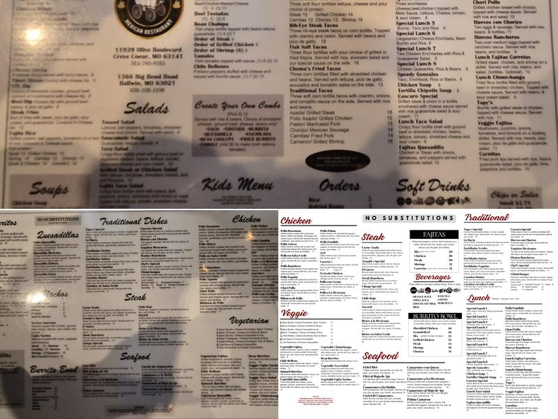 Carretas Menu
