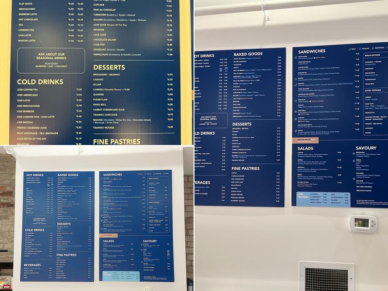 Bom Dia Cafe and Bakery Menu