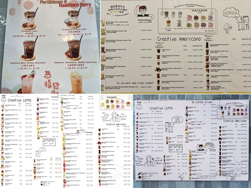 Togo Cafe Menu