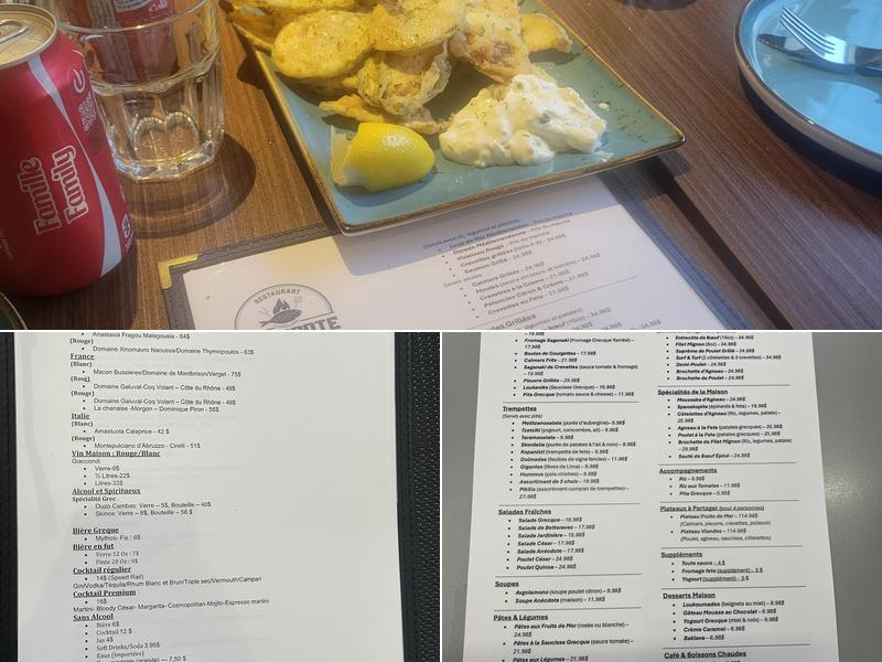 Restaurant Anecdote Menu