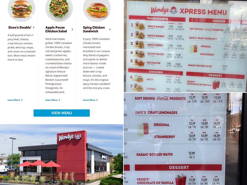 Wendy's Menu