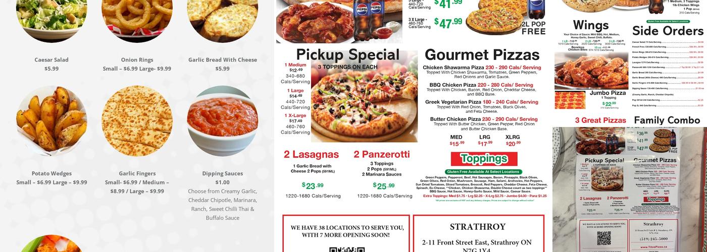 Tito's Pizza and Wings Strathroy Menu