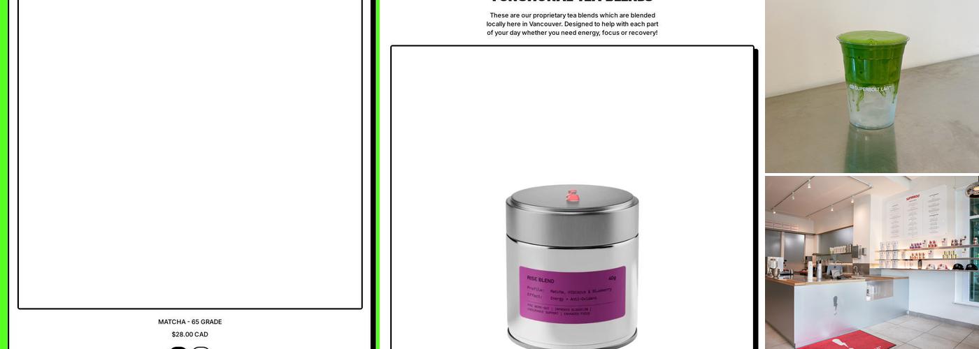 Superbolt Lab Matcha Tea Vancouver