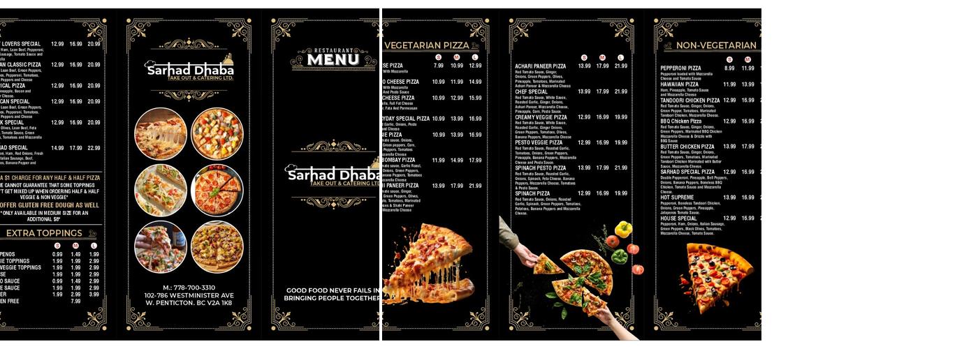 SARHAD DHABA TAKEOUT & CATERING LTD Menu