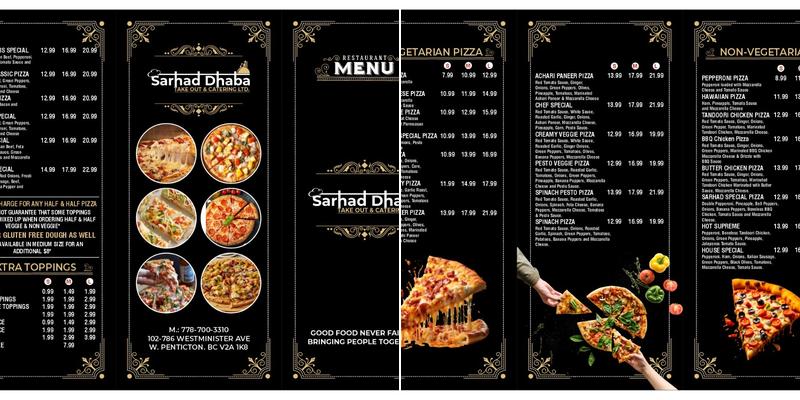 SARHAD DHABA TAKEOUT & CATERING LTD Menu