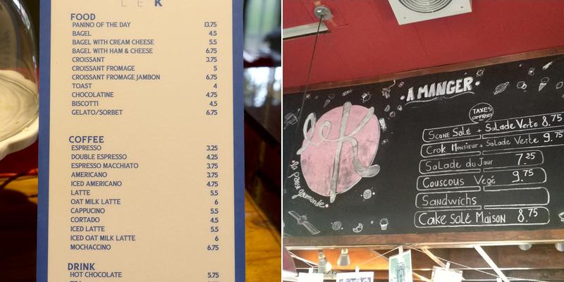 Le K (Le Kiosque K) Menu