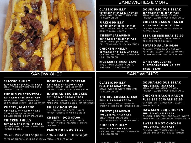 Almost Philly Menu