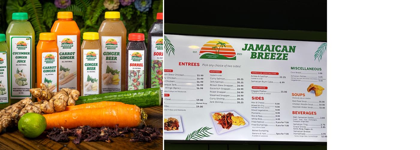 Jamaican Breeze Menu