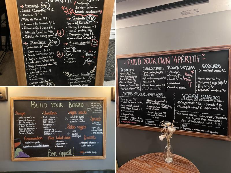 AVITUS Wine Bar Menu