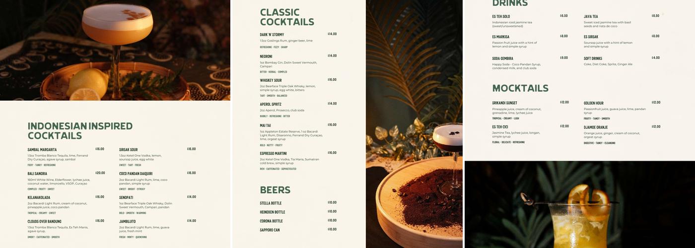 Sambal | Modern Indonesian Bistro Menu