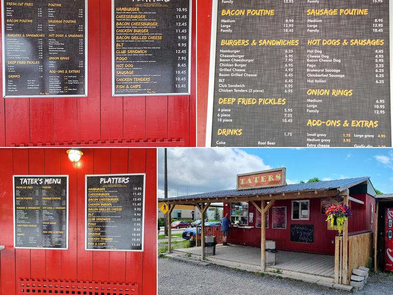 Taters Menu