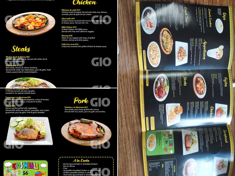 Restaurante el pelon Menu