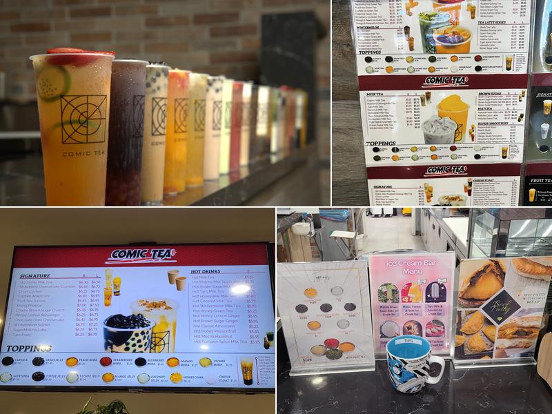 Comic Tea Menu
