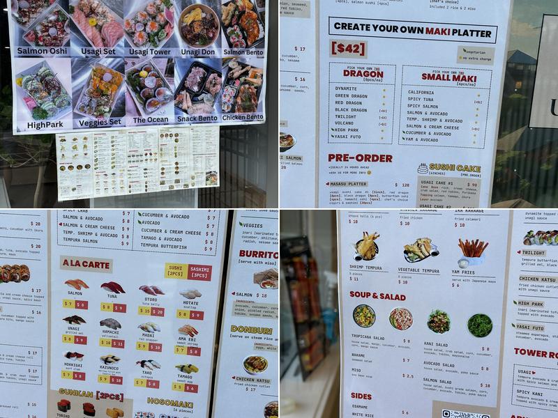 Usagi Sushi- Takeout only Menu