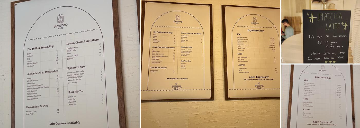 Aashro Cafe Menu