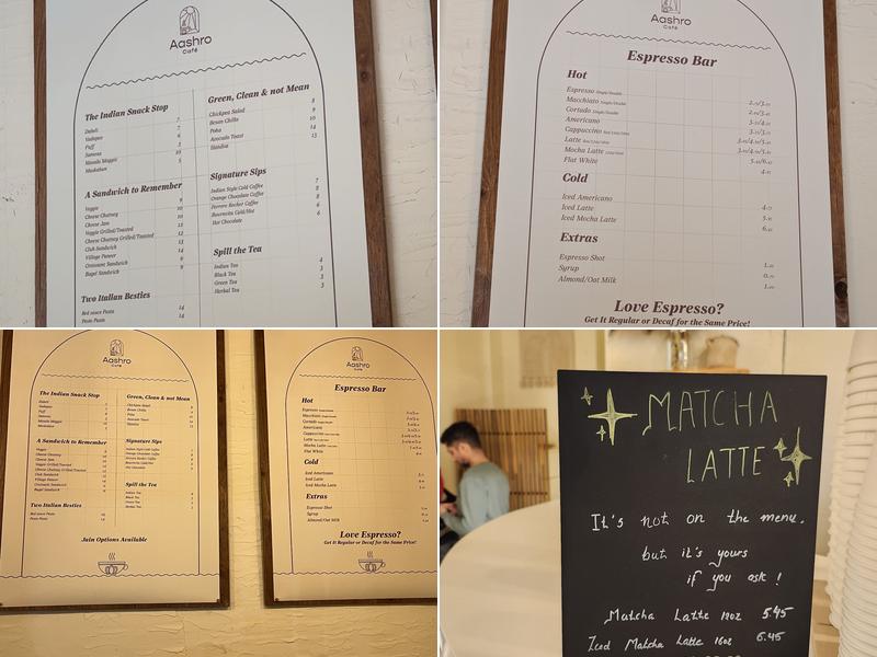 Aashro Cafe Menu