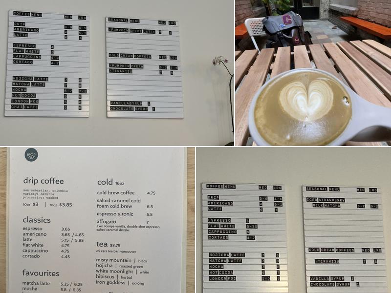Saunter Coffee Menu