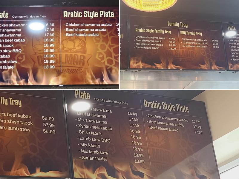 DA.SI.MAR Shawarma Menu