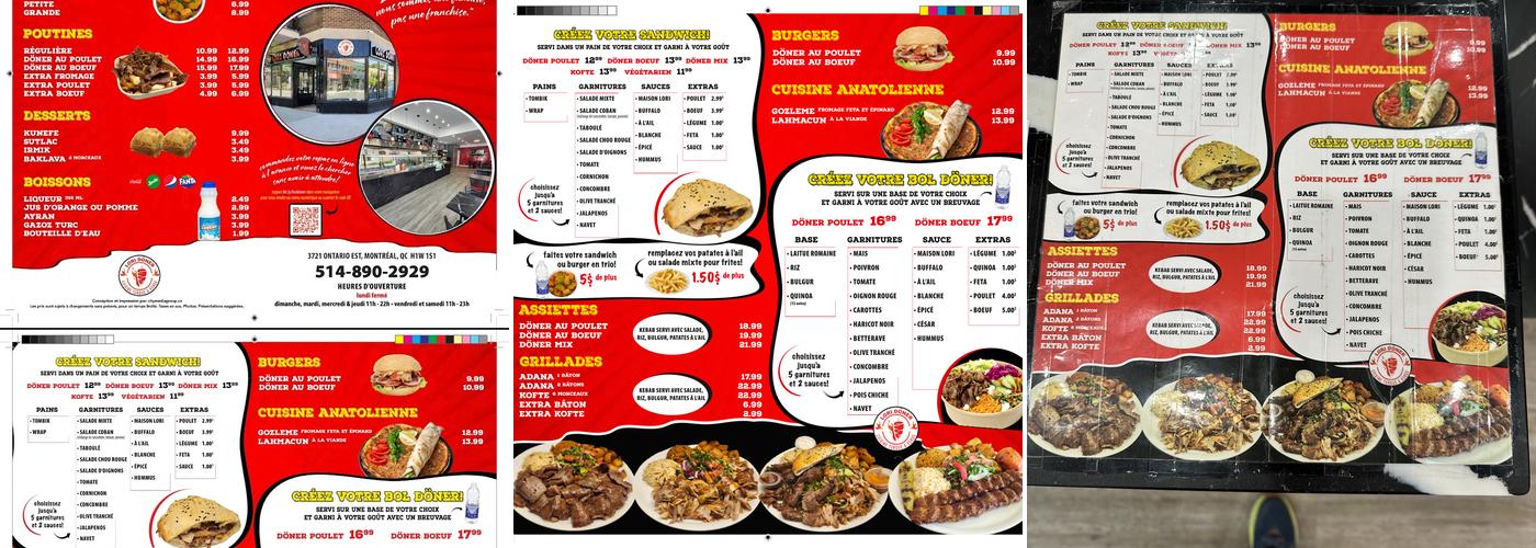 Lori Döner Menu