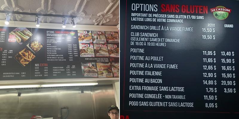 Resto Le L'Assom Menu