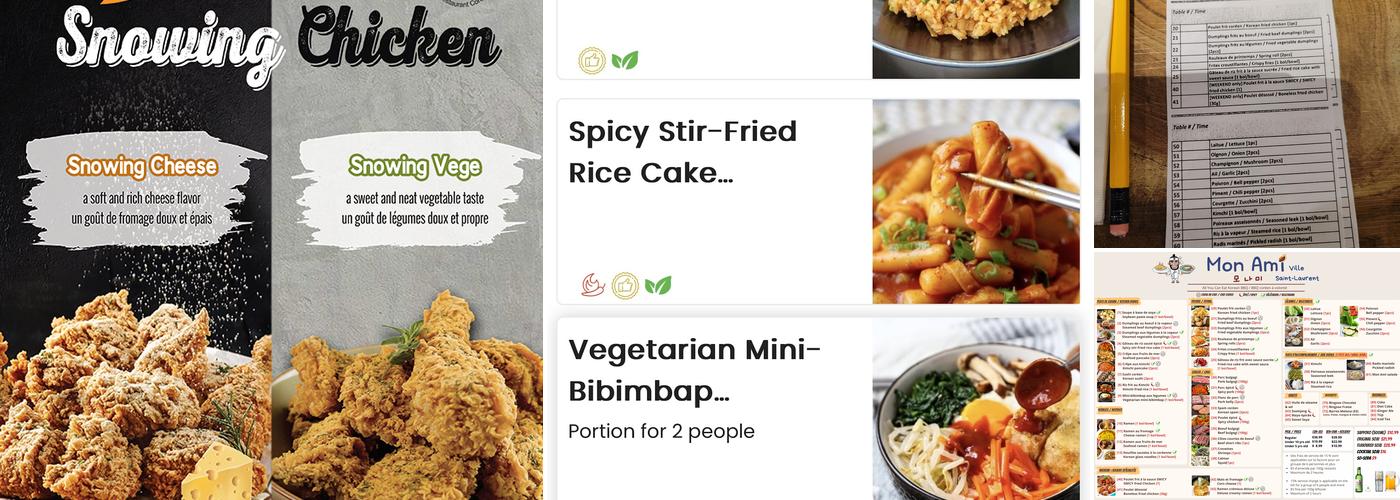 Mon Ami St-Laurent Menu