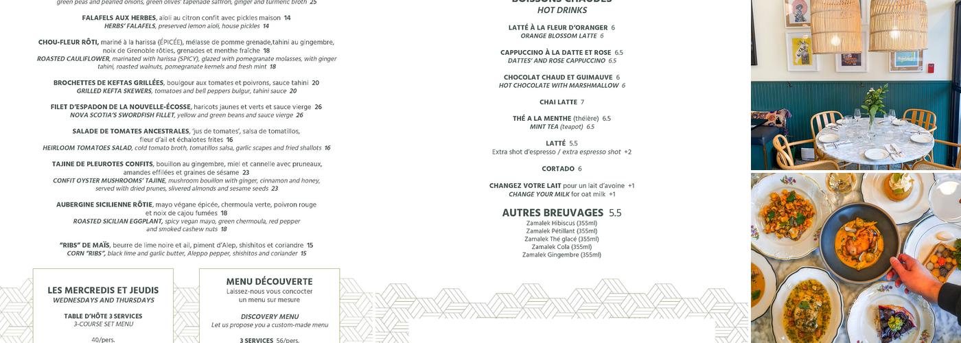 Darna Bistroquet Menu
