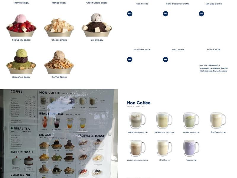 Snow day Bingsu Cafe (Waterloo) Menu