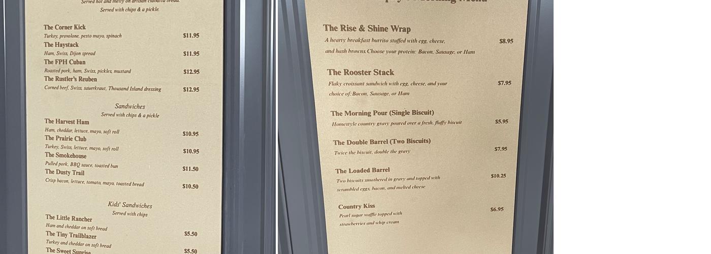 Murphy's Corner Coffee Co. Menu