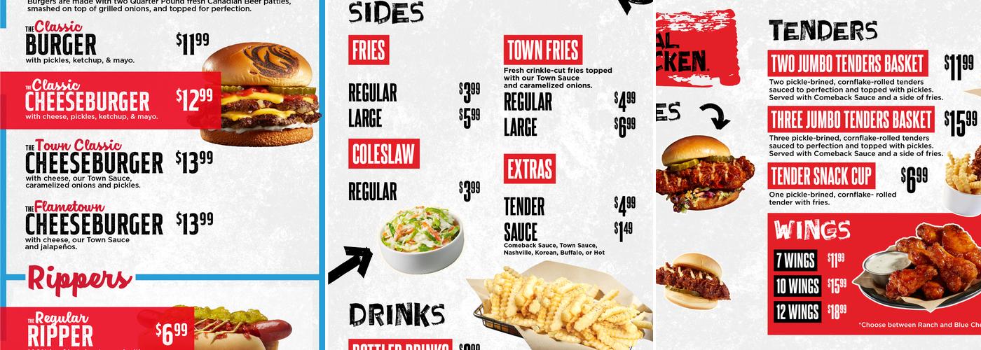 The Original Hot Chicken Menu