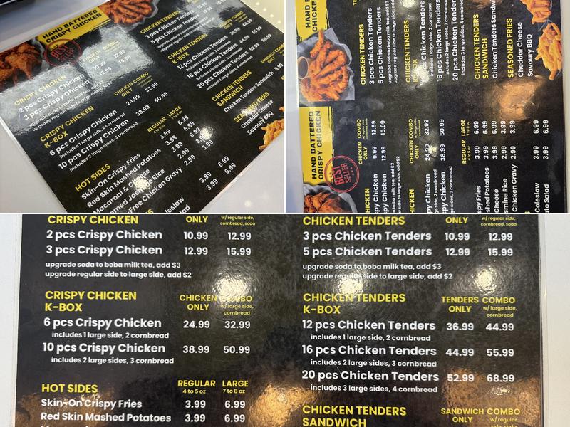 Kukuruku Crispy Chicken Northland YYC Menu