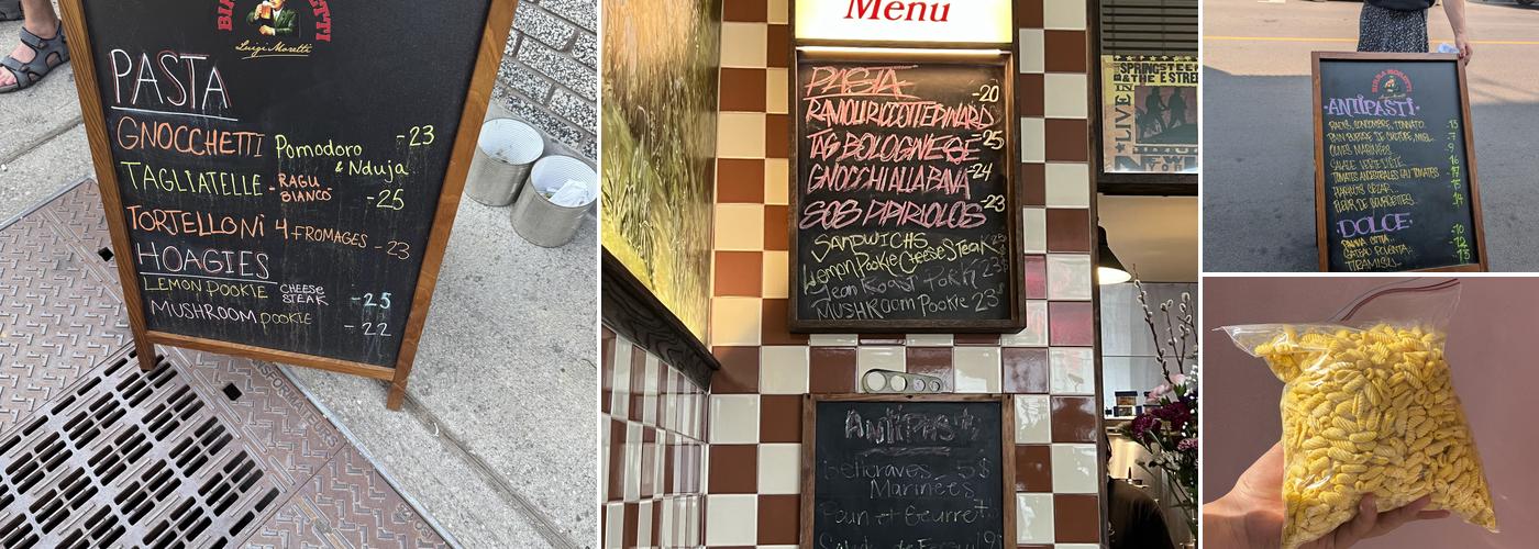 Pasta Pooks Menu