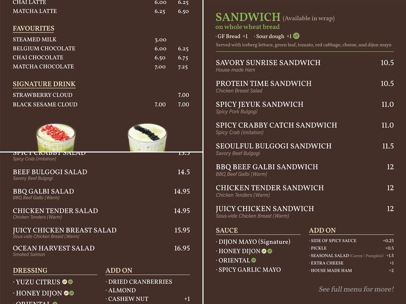 PIKNIC CAFE (In BRIO) Menu