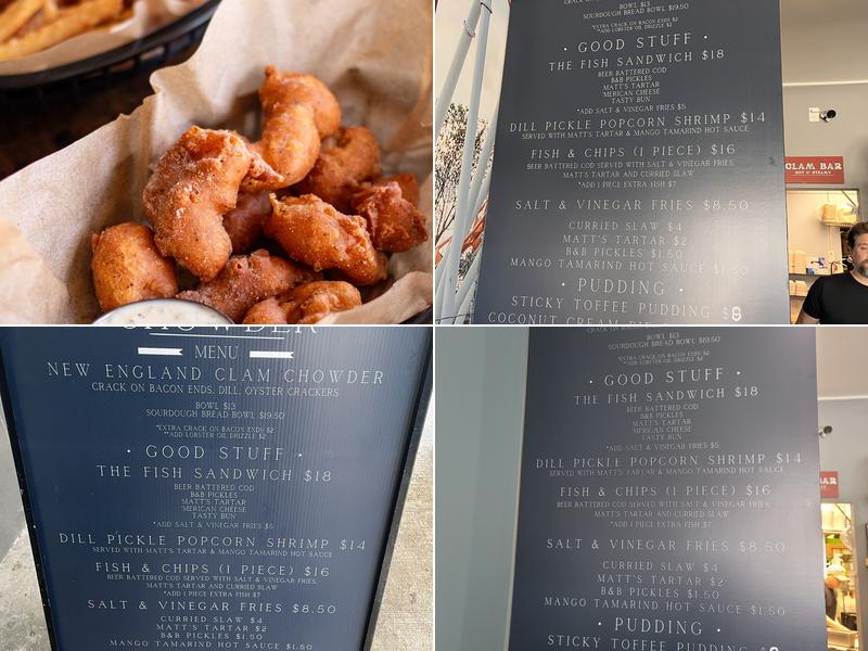 Jack's Chowder Fraser Menu