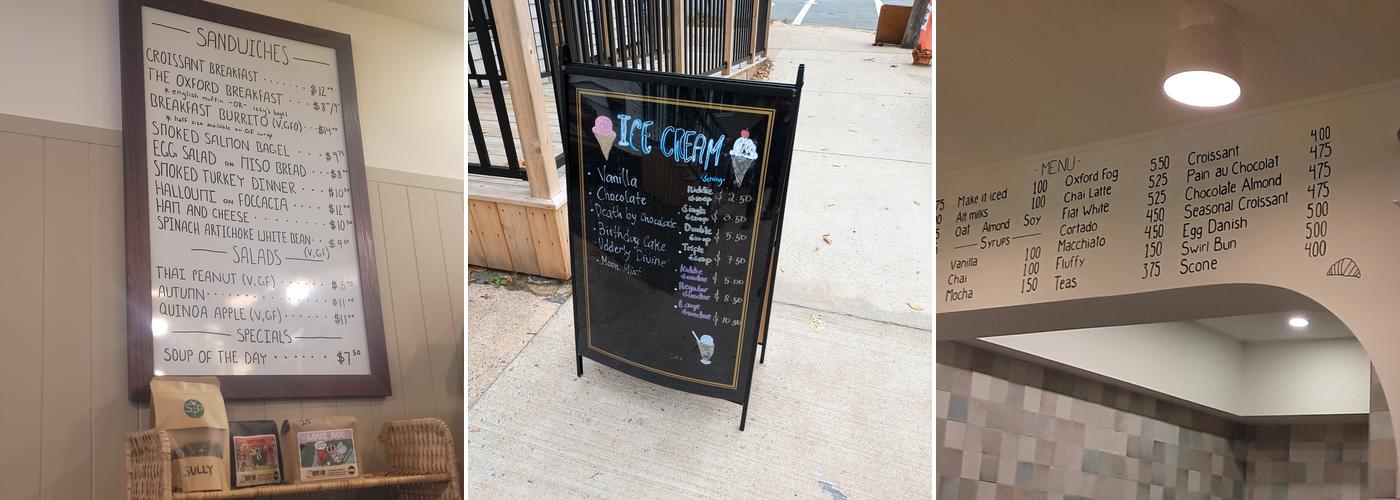 Sully and Porter Cafe Menu