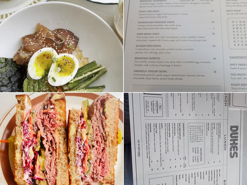 DUKES Ottawa Menu
