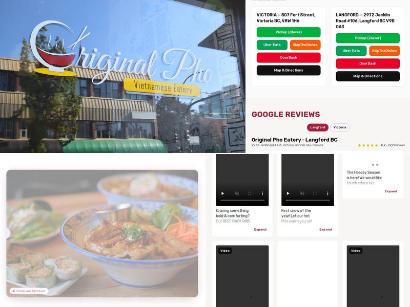 Original Pho Eatery - Downtown Victoria 807 Fort St, Victoria