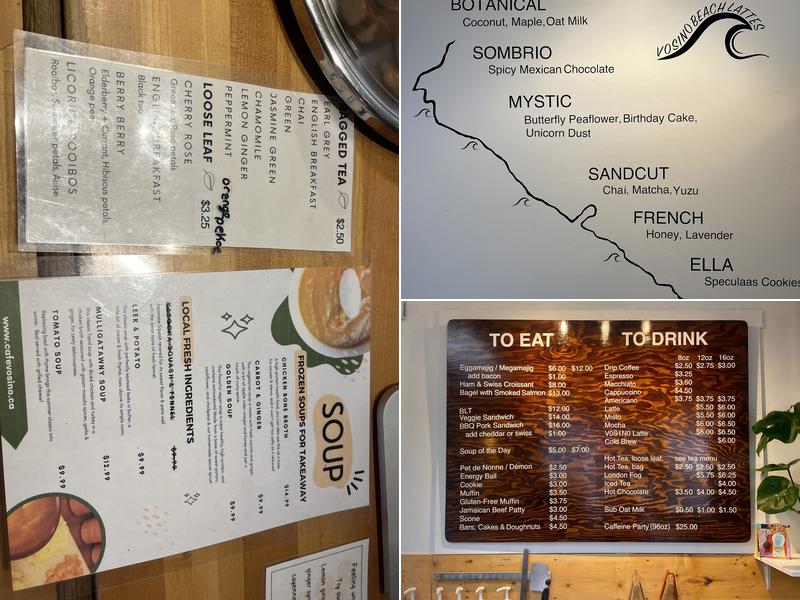Cafe Vosino Menu