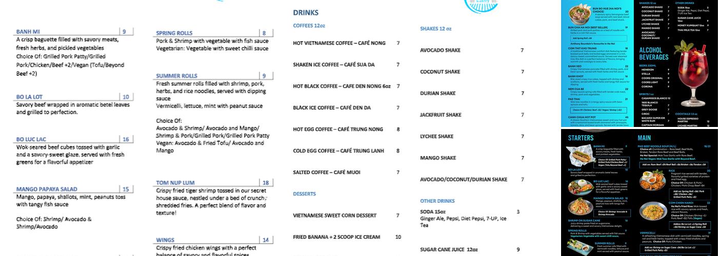 HA NOI VIET EATERY Menu