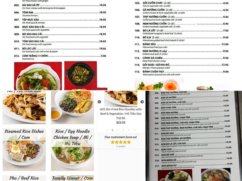 Bep Viet Menu
