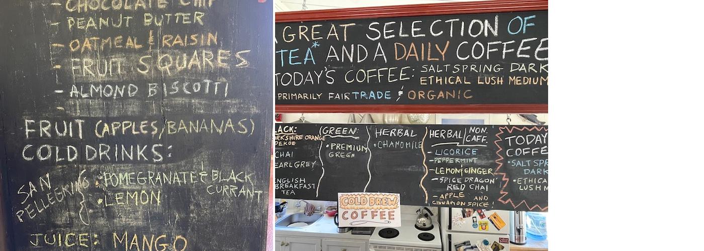 Shavasana Art Gallery & Café Menu