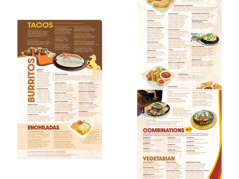 Mi Rancho Mexican Restaurant Menu