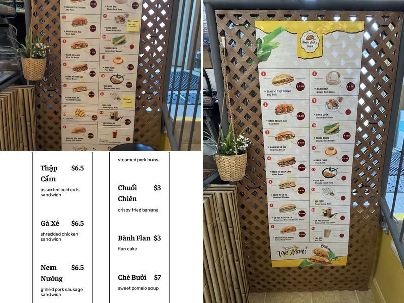 Tram Anh's Subs Menu