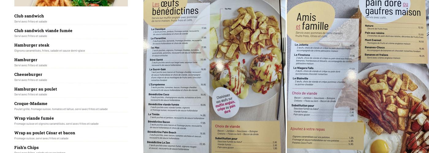 Coco Frutti Concorde Menu